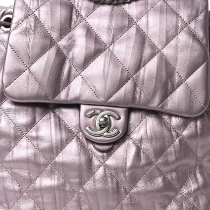 Iridescent Calfskin Quilted Ground Control Backpack Pink