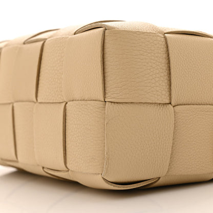 Grained Calfskin Maxi Intrecciato Brick Cassette Bag Porridge
