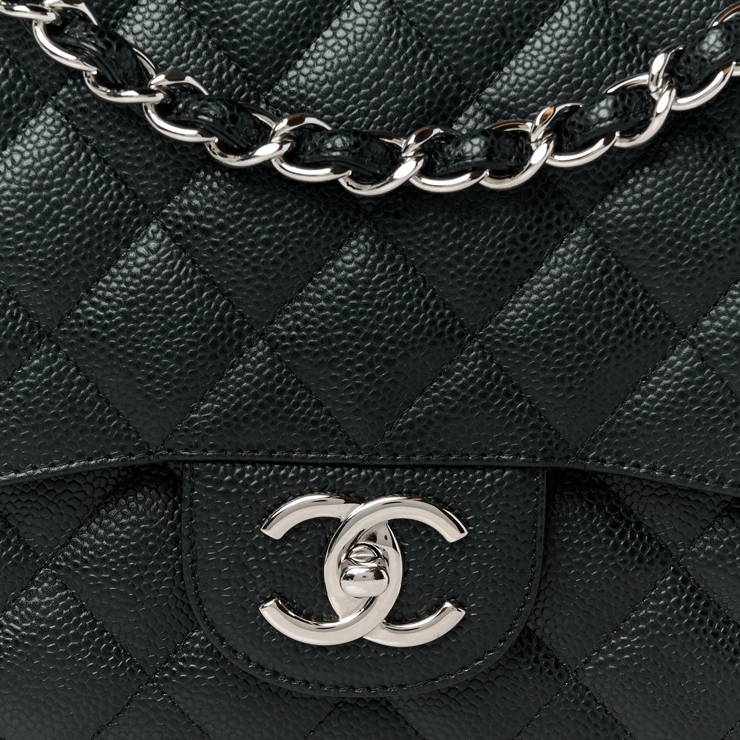 Caviar Quilted Maxi Double Flap Black