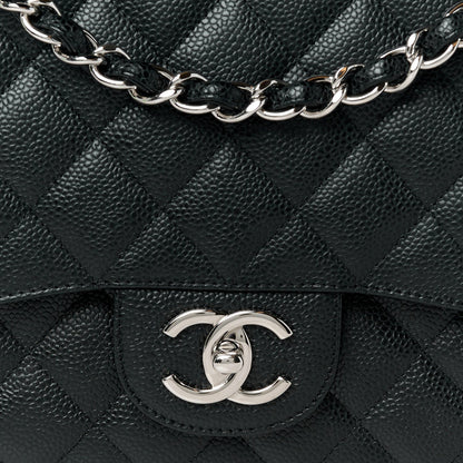 Caviar Quilted Maxi Double Flap Black