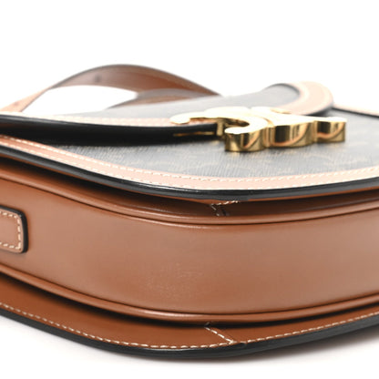 Canvas Calfskin Triomphe Teen Besace Tan
