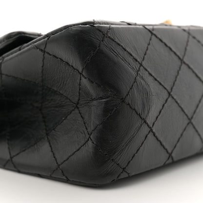 Aged Calfskin Quilted Casino 2.55 Reissue 225 Flap Black