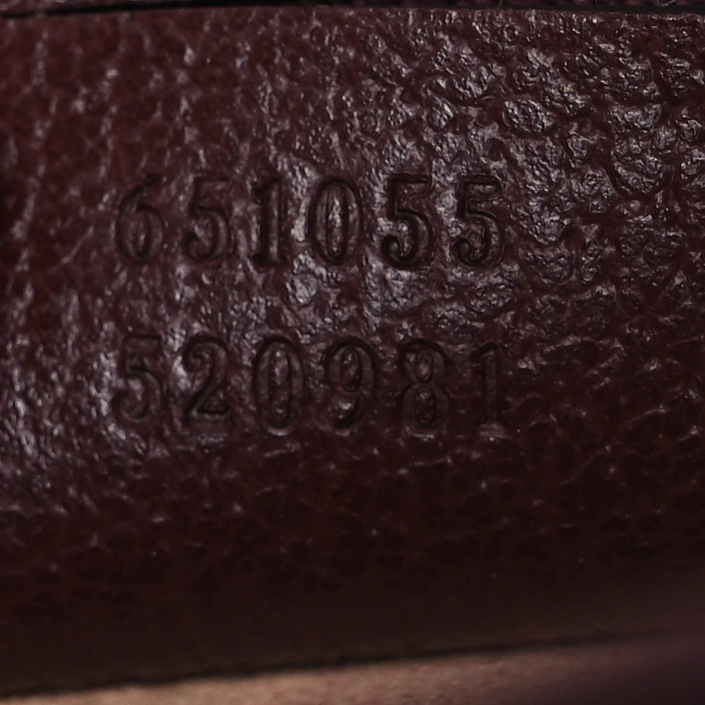 GG Supreme Monogram Textured Dollar Calfskin Web Small Ophidia Padlock Top Handle Bag Bordeaux