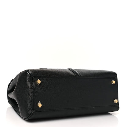Grained Calfskin Classique 16 Top Handle Bag Black