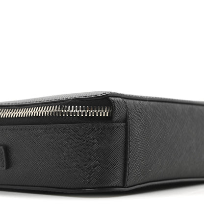 Saffiano Travel Small Brique Crossbody Bag Black