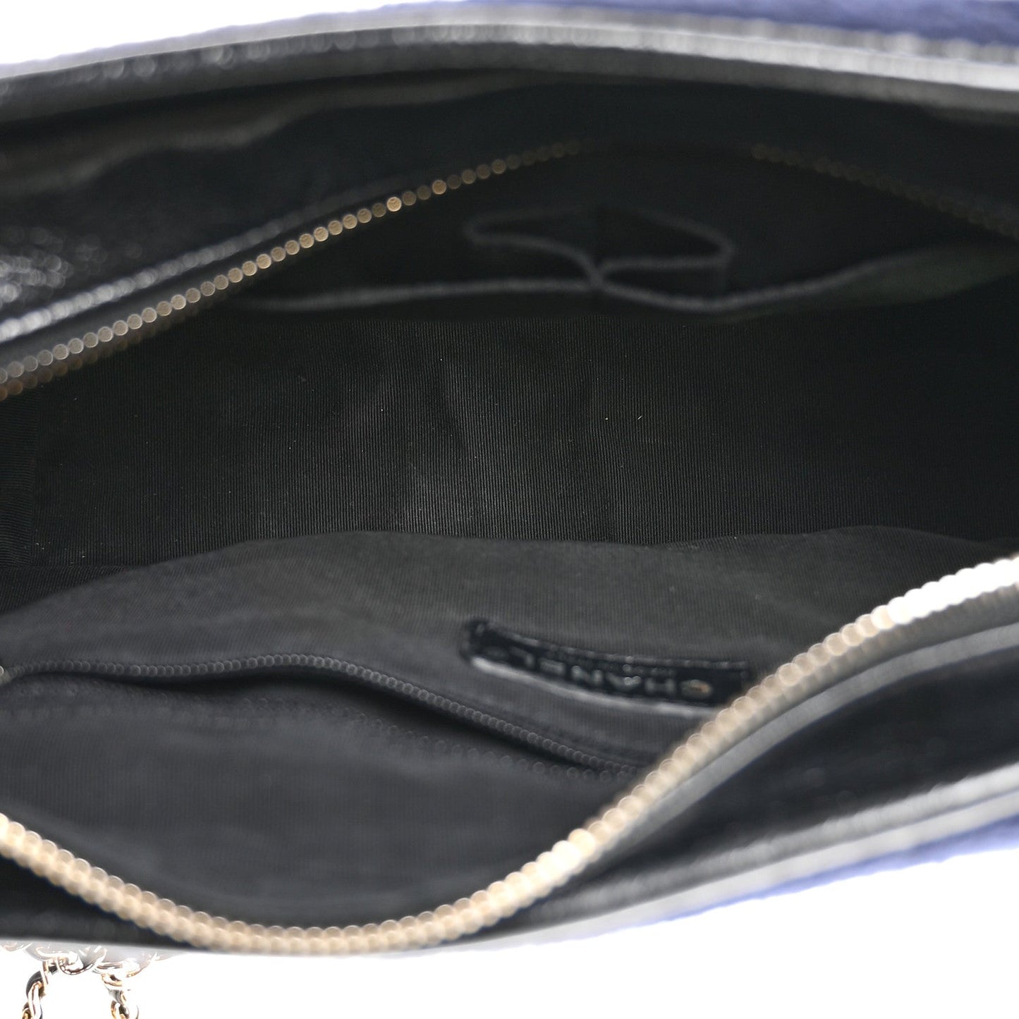 Calfskin Wool Embroidered Paris Hamburg Small Gabrielle Hobo Dark Navy Blue