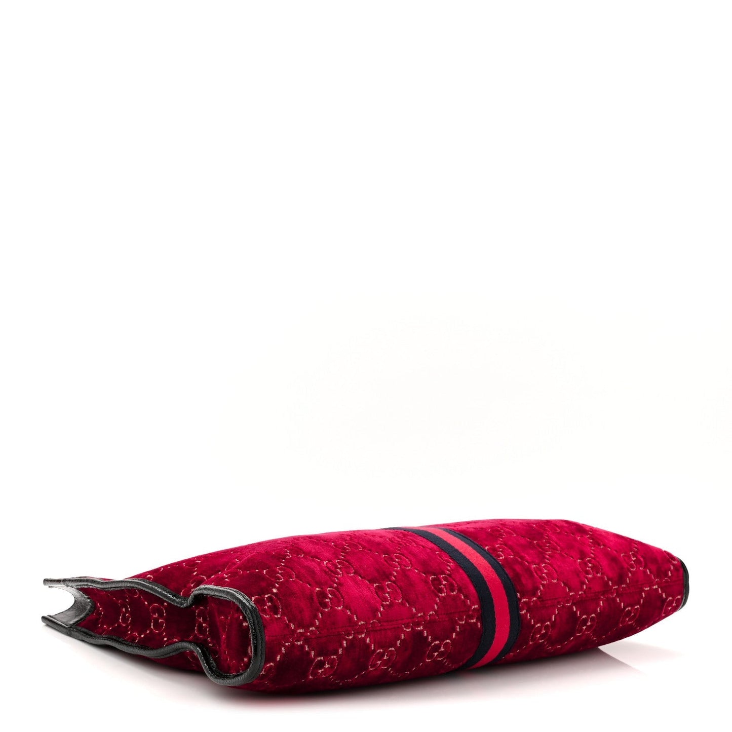Velvet GG Monogram Large Rajah Chain Tote Red Cipria Black