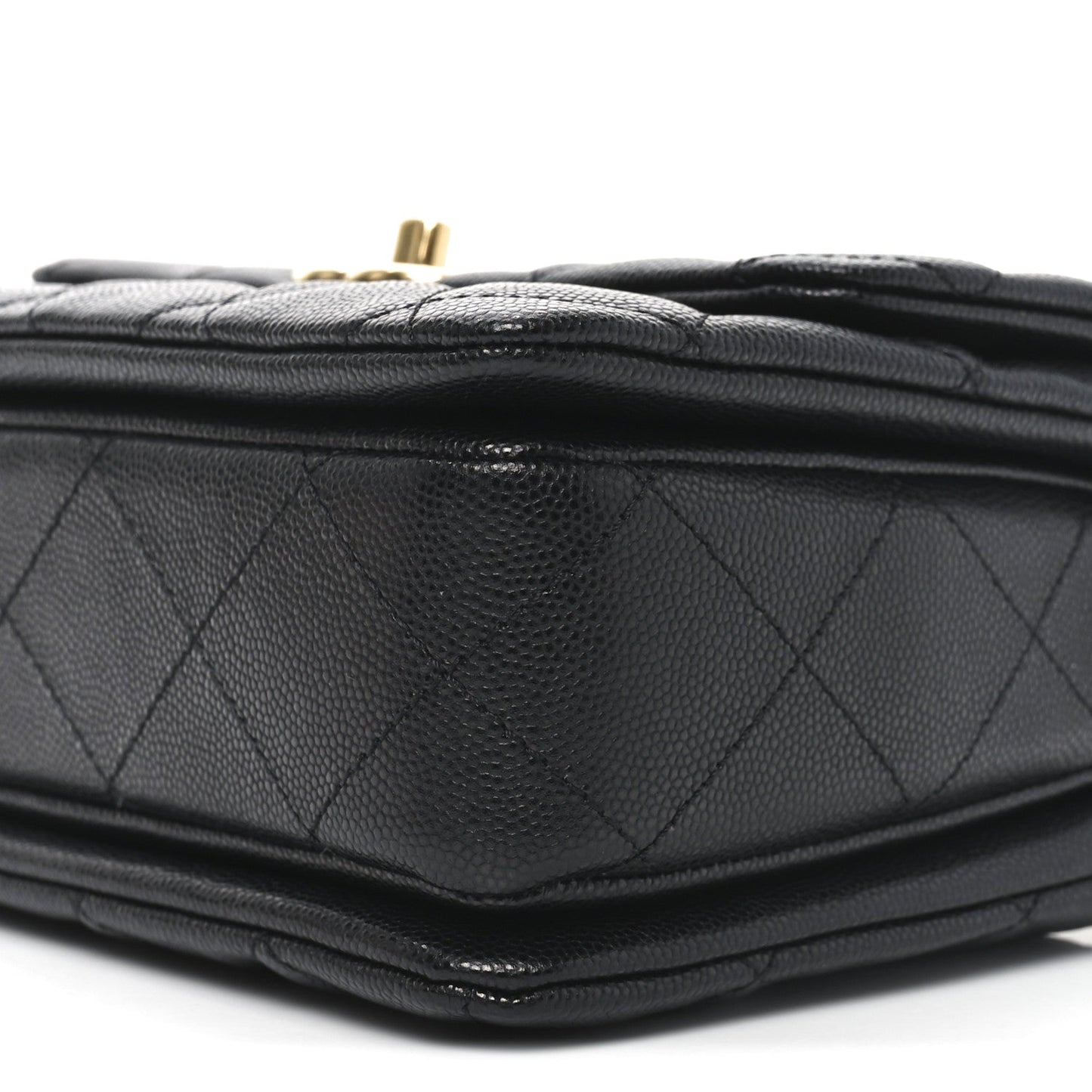 Caviar Quilted Mini Coco First Flap Black