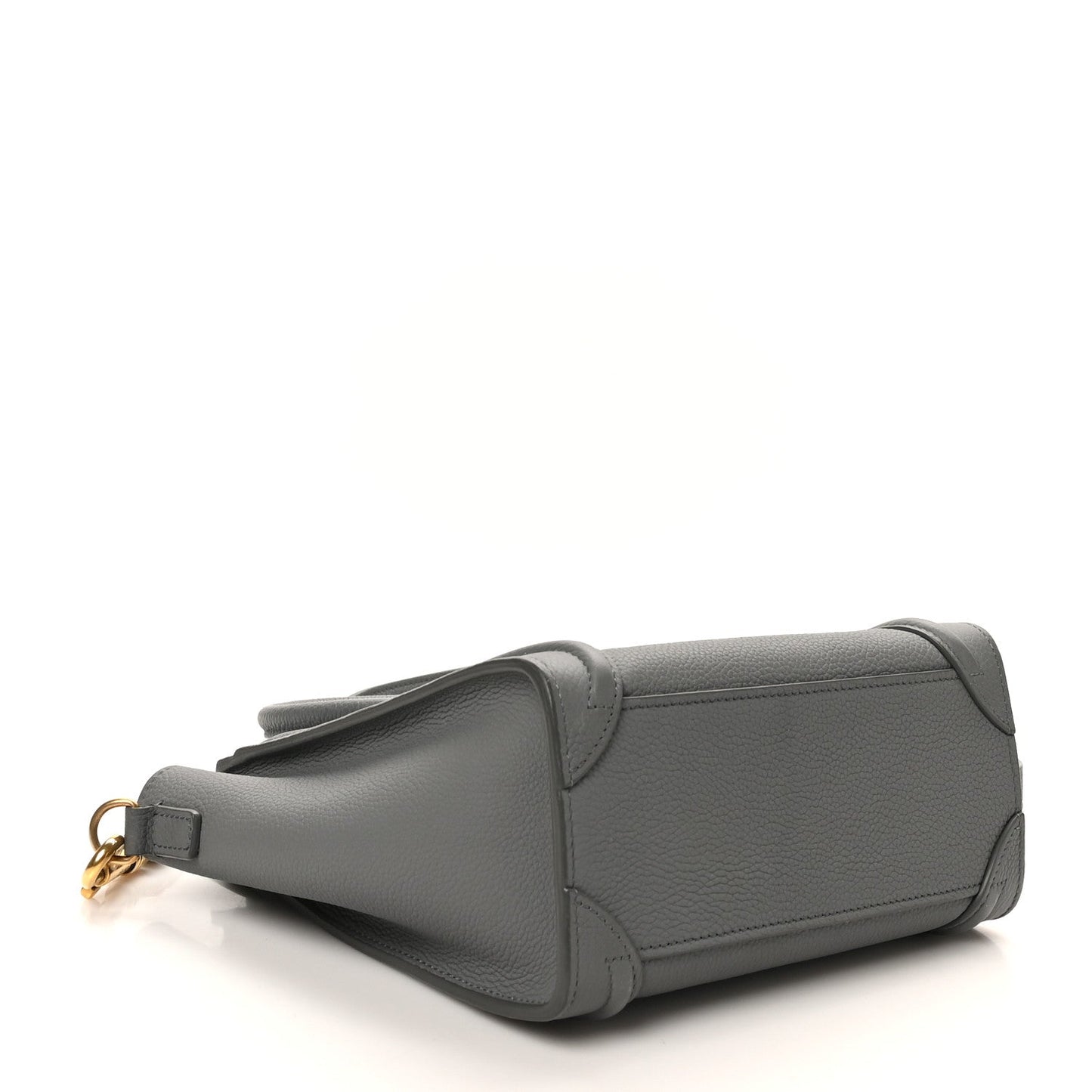 Drummed Calfskin Nano Luggage Kohl