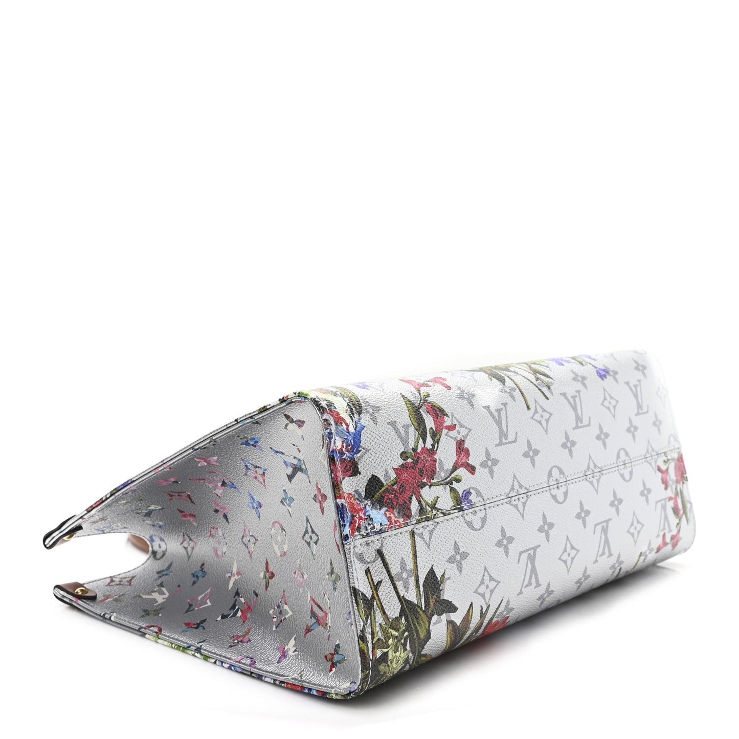 Metallic Monogram LV Garden OnTheGo MM Silver