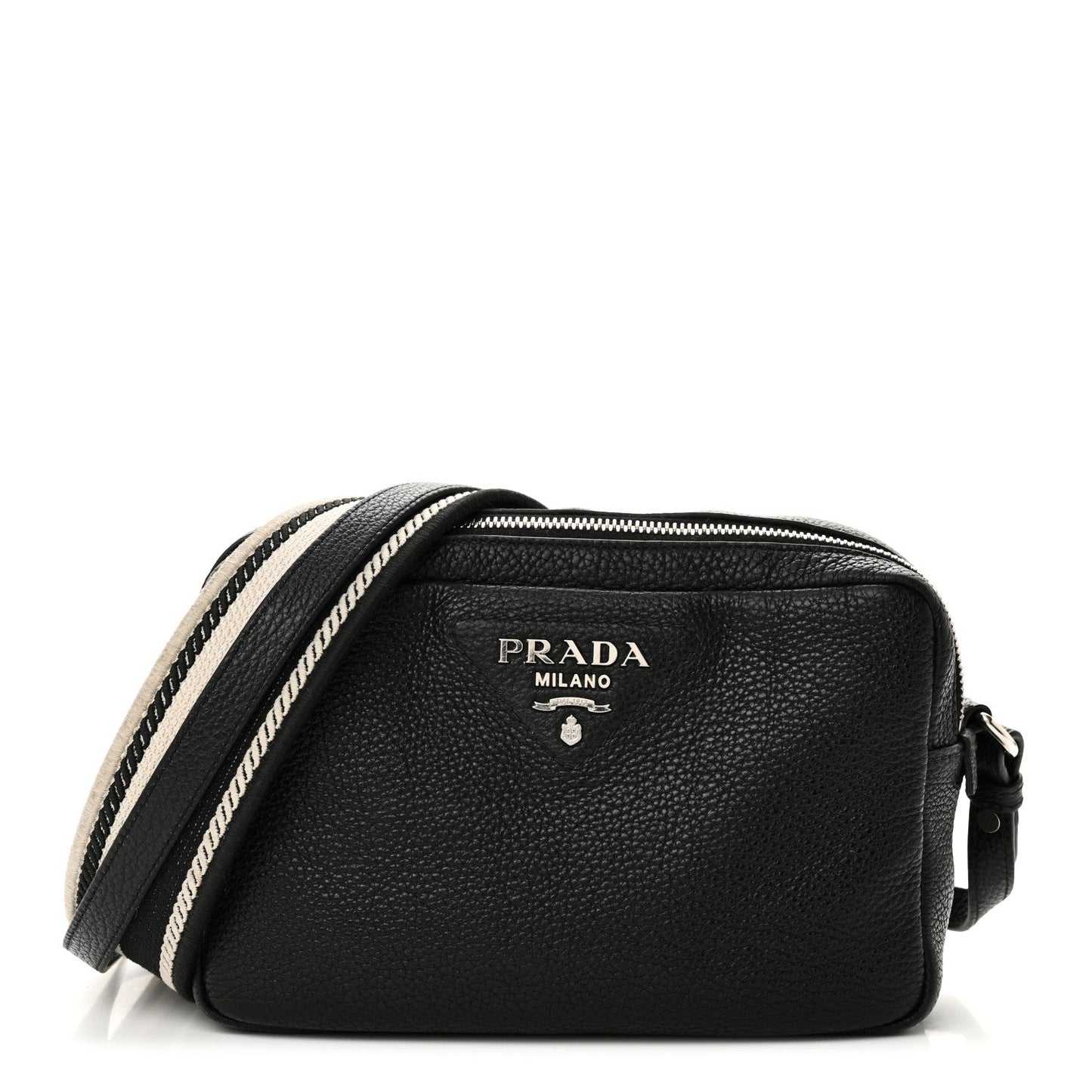 Vitello Daino Soft Camera Crossbody Black
