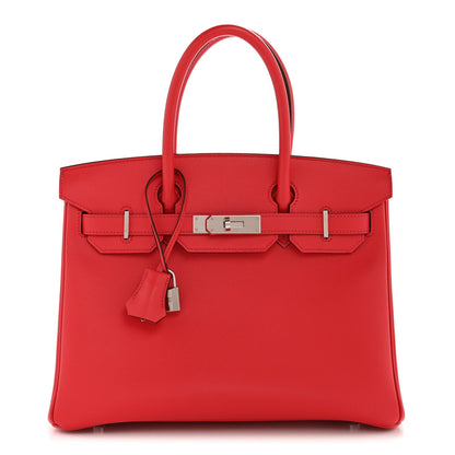 Epsom Birkin 30 Rouge Casaque