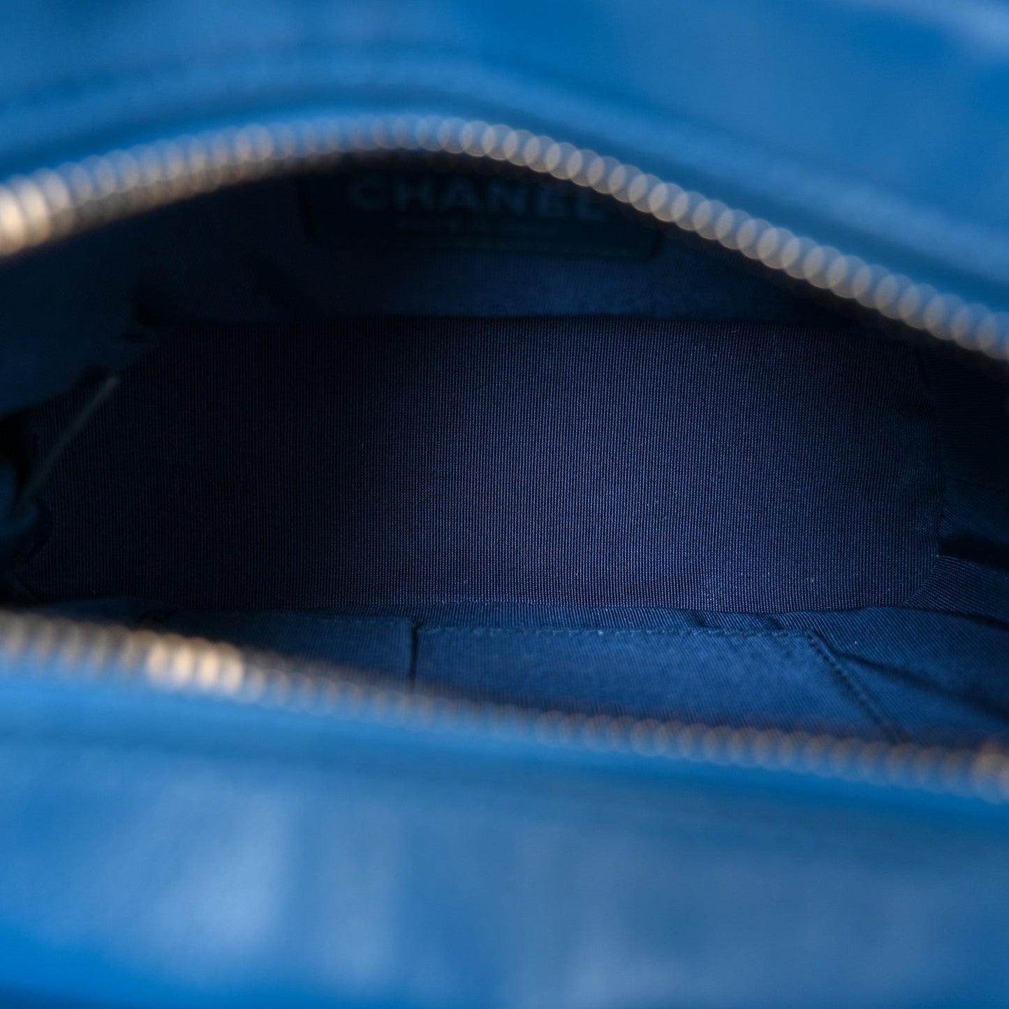 Aged Calfskin Quilted Small Gabrielle Hobo Blue