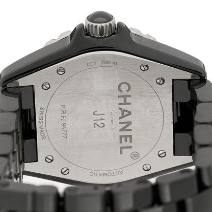 Stainless Steel Ceramic 38mm J12 Phantom Automatic Watch Black