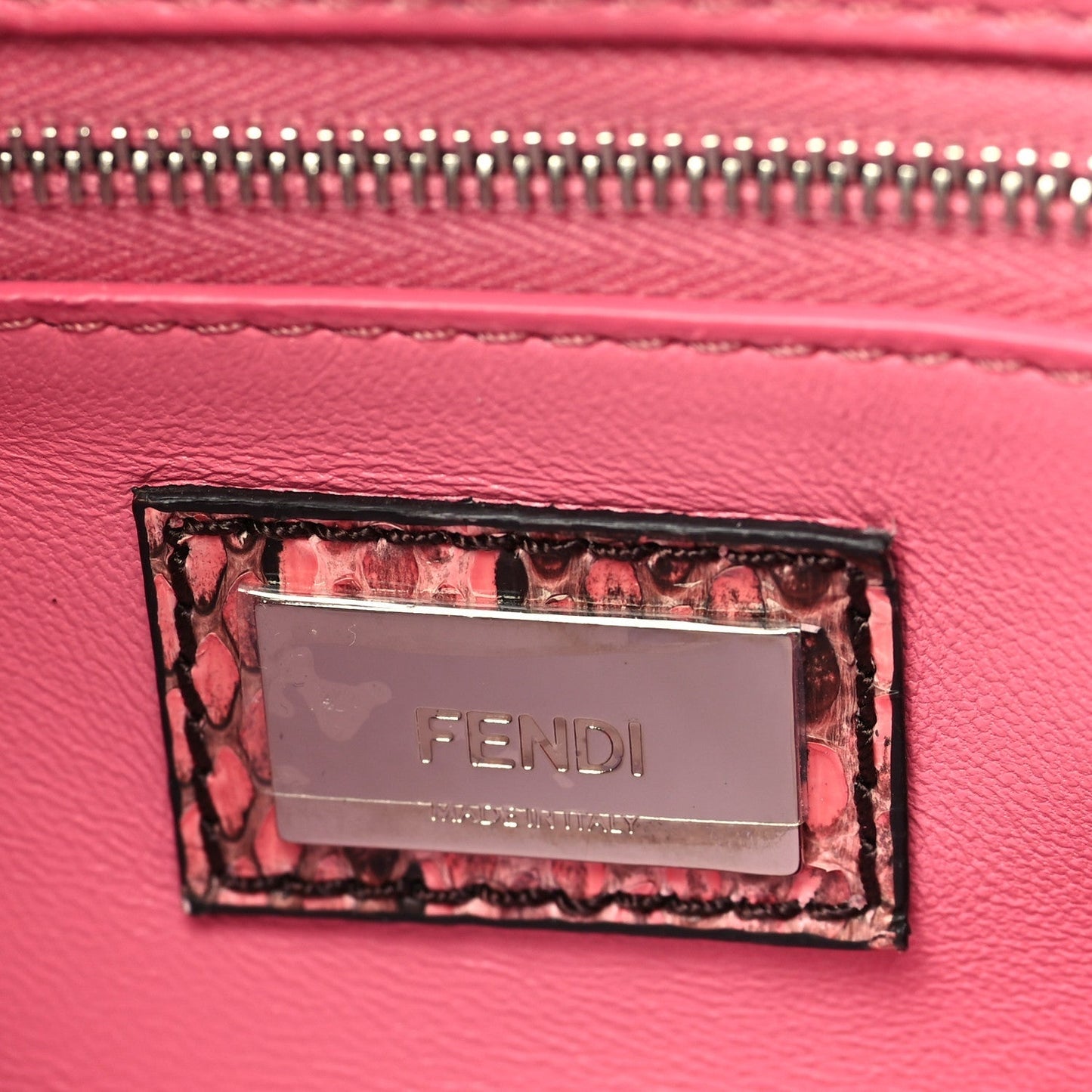 Snakeskin Shiny Nappa Mini Peekaboo Iconic Satchel Lollypop