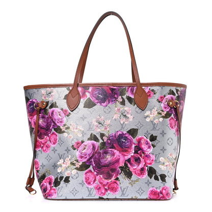 Metallic Monogram LV Garden Neverfull MM Silver