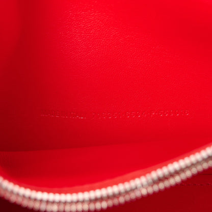 Arena Calfskin Small Crush Chain Bag Tomato Red