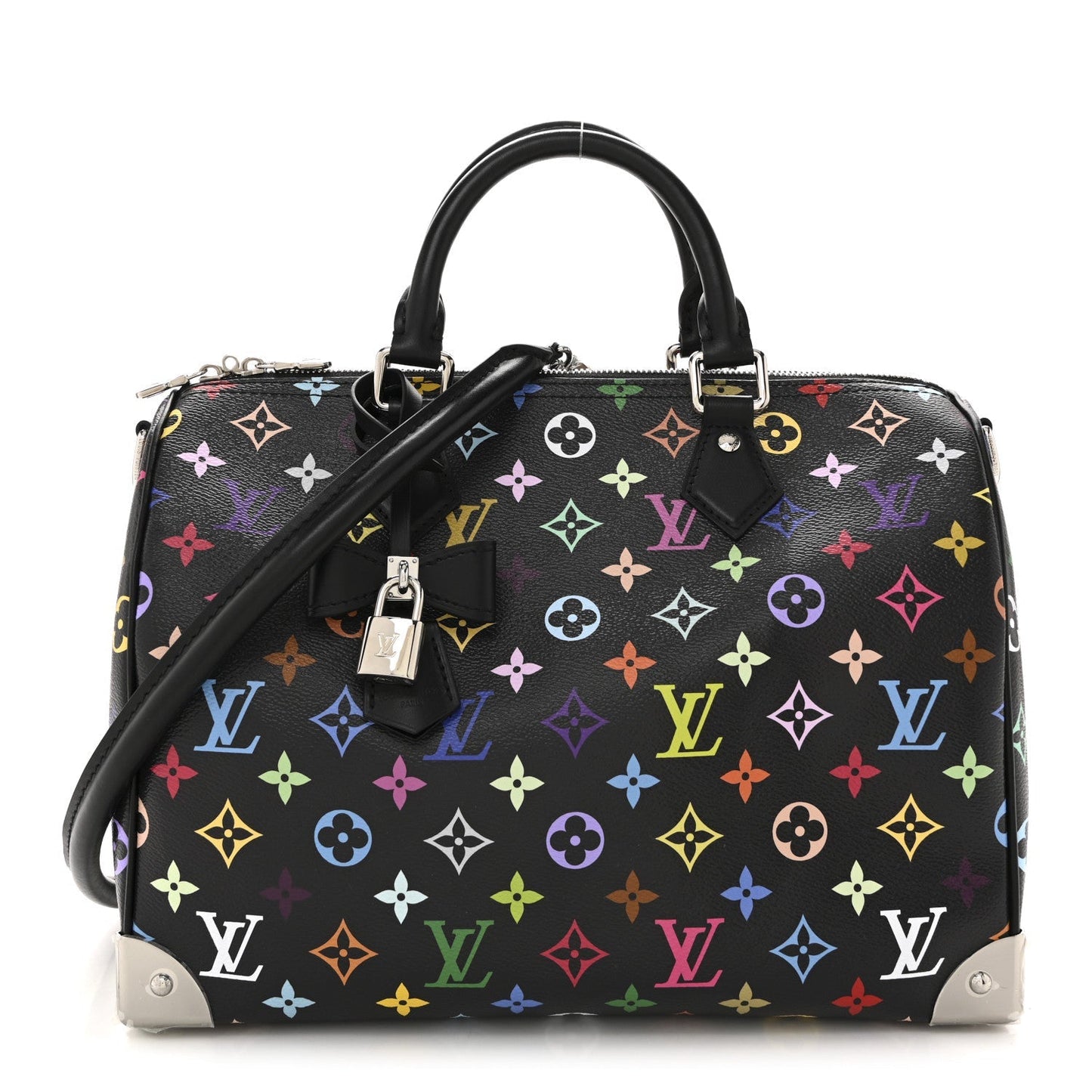 LV X TM Monogram Multicolor Speedy Soft 30 Black