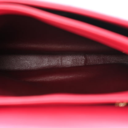 Lambskin Quilted Small Trendy CC Flap Dual Handle Bag Dark Pink