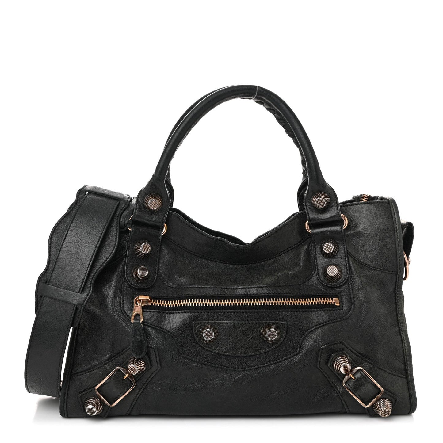 Agneau Giant 21 Rose Gold Hardware City Black