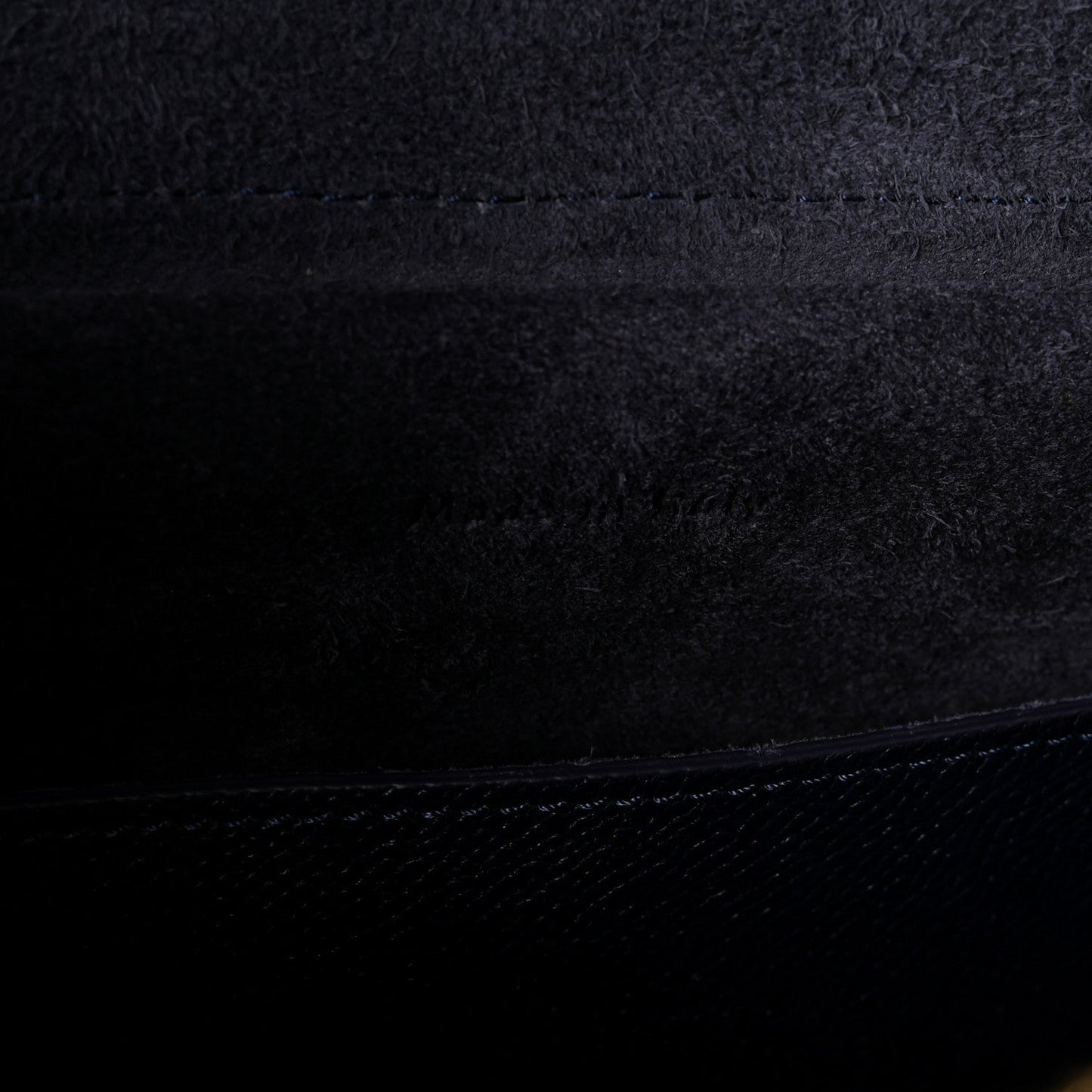 Grained Calfskin Micro Belt Bag Midnight