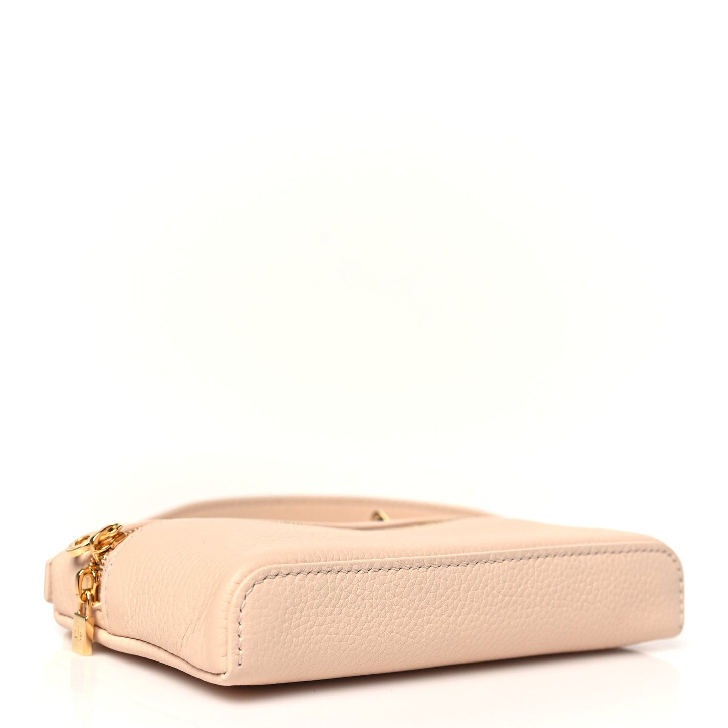 Grained Calfskin Extra Pocket Mini Pouch Creamed Honey