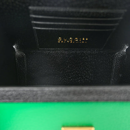 Grained Calfskin Gucci 100 Mini Bag Green