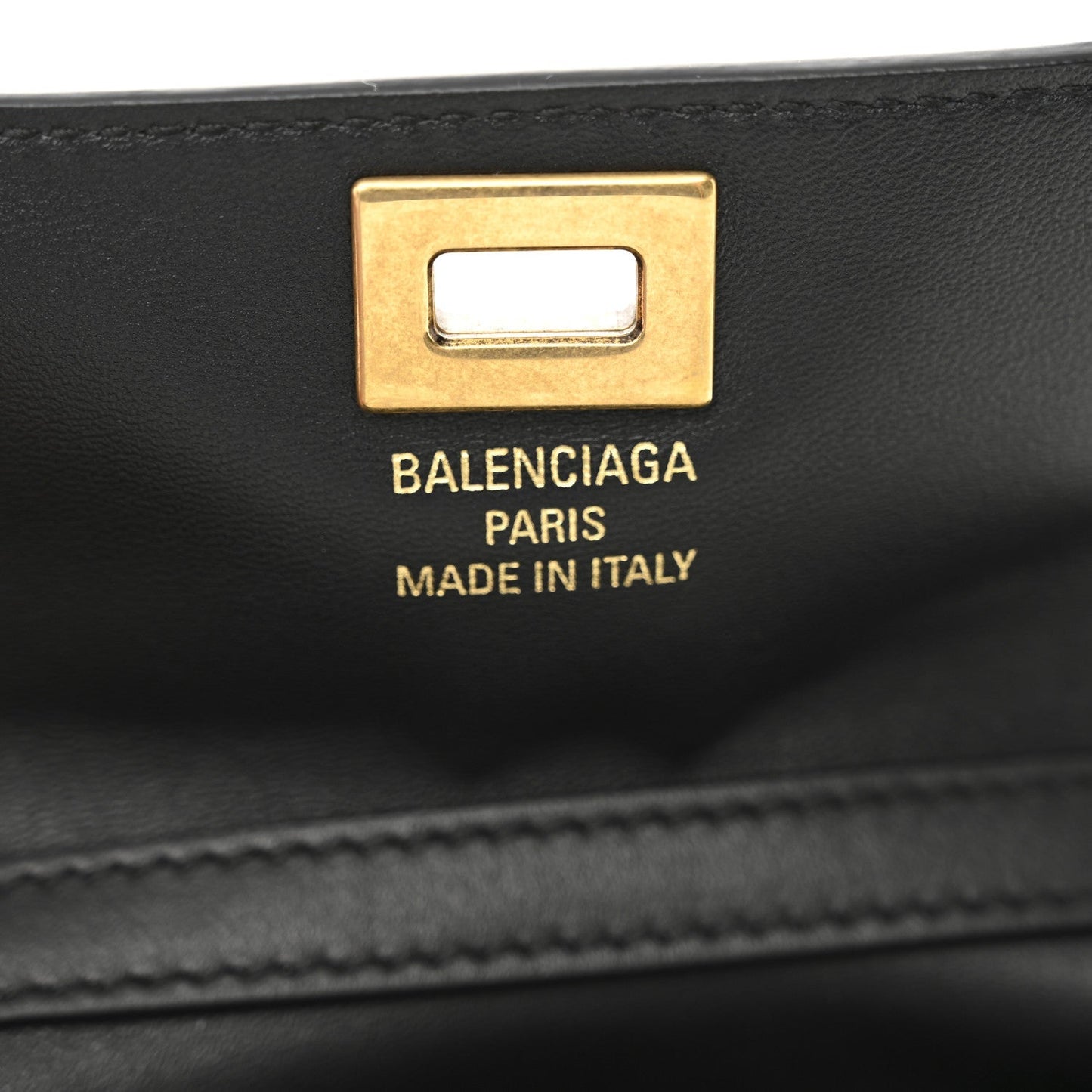 Natural Smooth Calfskin Nano Rodeo Top Handle Handbag Black