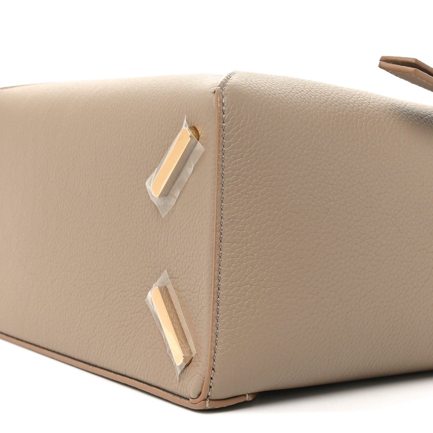 Calfskin Large Puzzle Edge Bag Sand