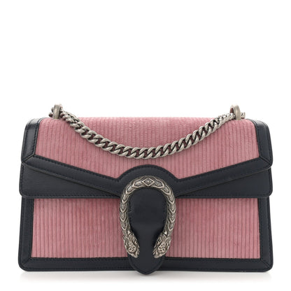 Lanzo Stretch Cord Azalea Calfskin Small Dionysus Shoulder Bag Pink Blue
