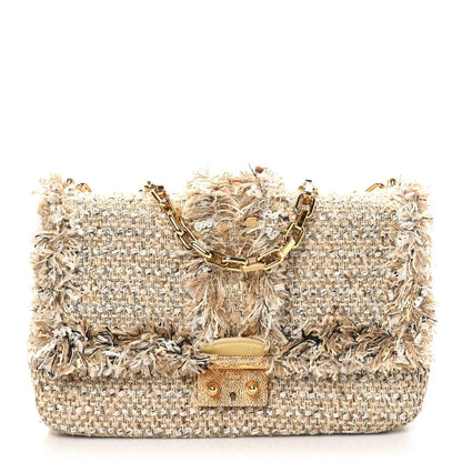 Tweed Medium Miss Dior Flap Beige