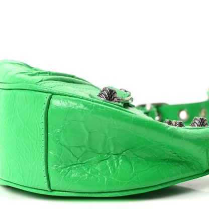 Agneau Arena Le Cagole Shoulder Bag XS Vivid Green