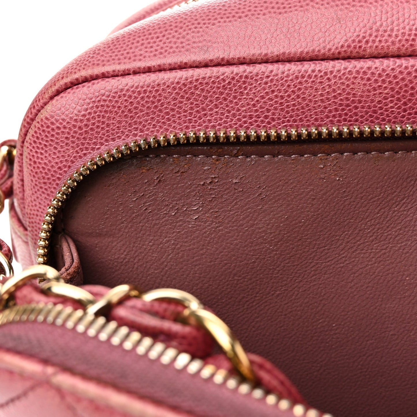 Caviar Quilted Medium Business Affinity Camera Case Dark Pink