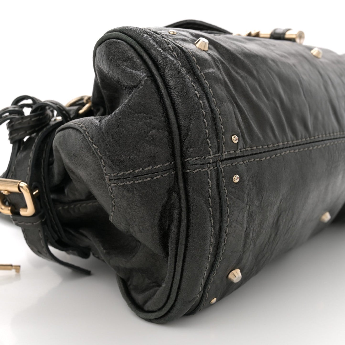 Calfskin Medium Paddington Capsule Satchel Bleu Nuit