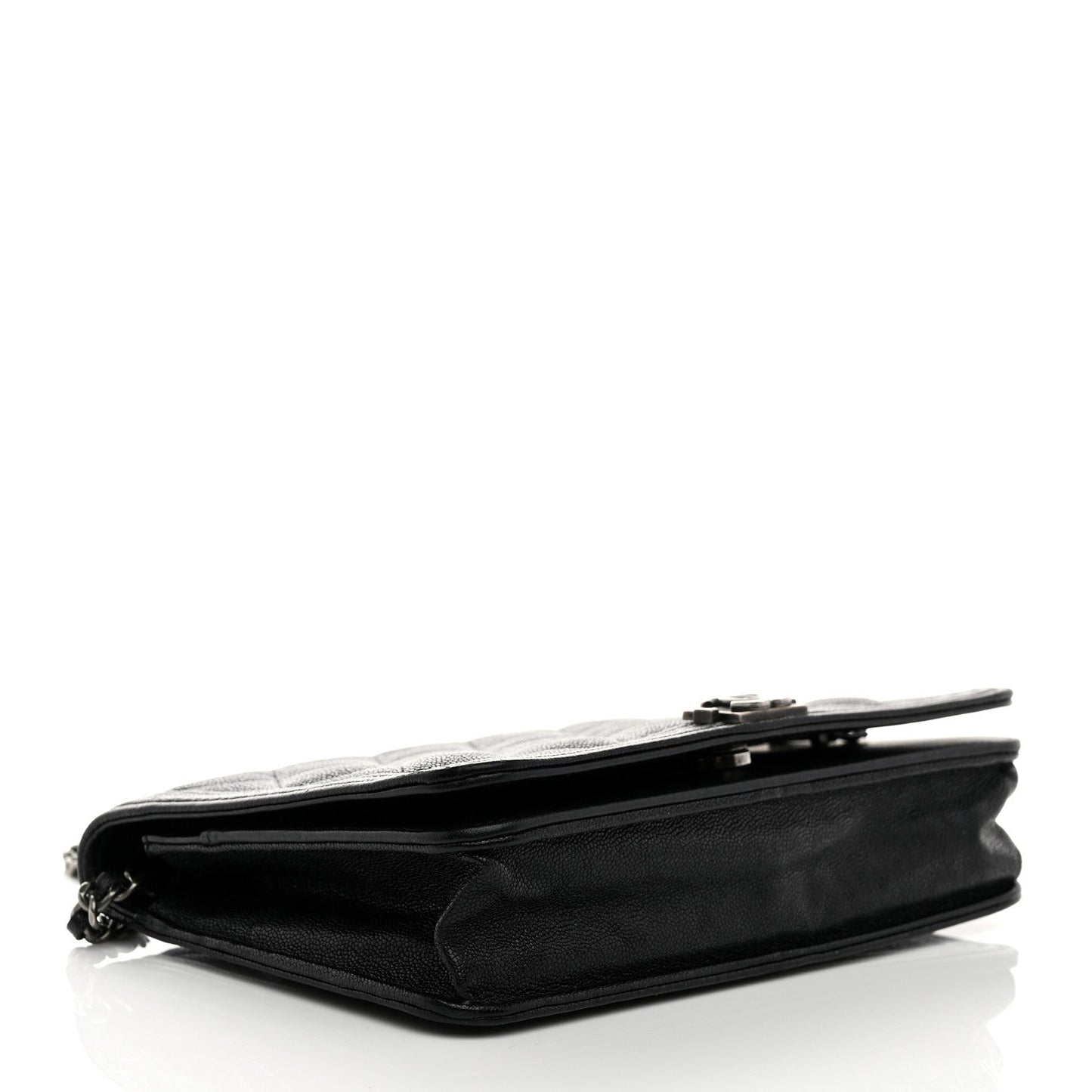 Caviar Quilted Boy Wallet On Chain WOC Black