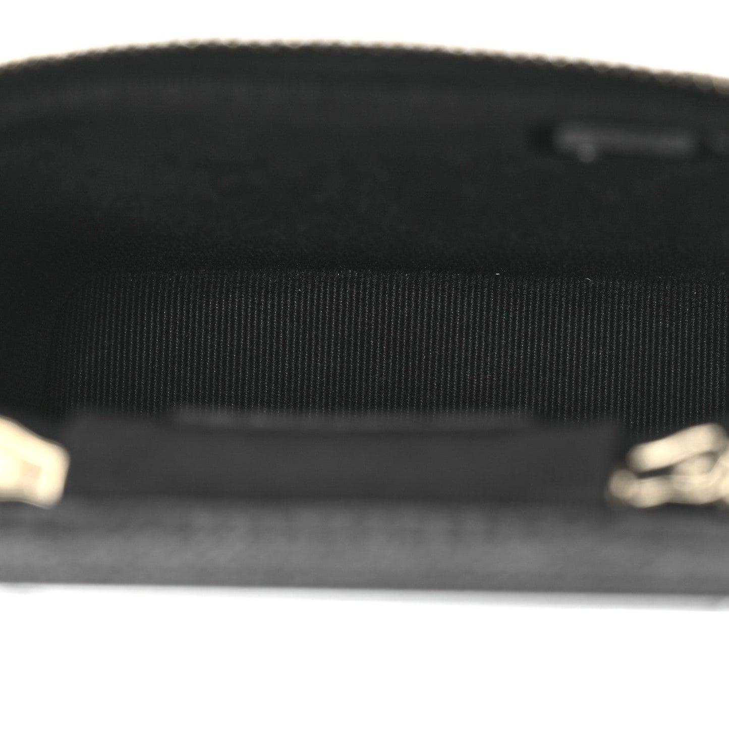 Caviar Quilted Small Vertical Coco Beauty Vanity Case With Chain Black