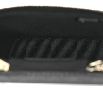 Caviar Quilted Small Vertical Coco Beauty Vanity Case With Chain Black