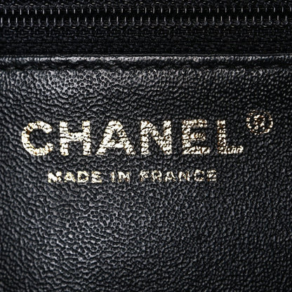 Caviar Quilted Flap Clutch Black