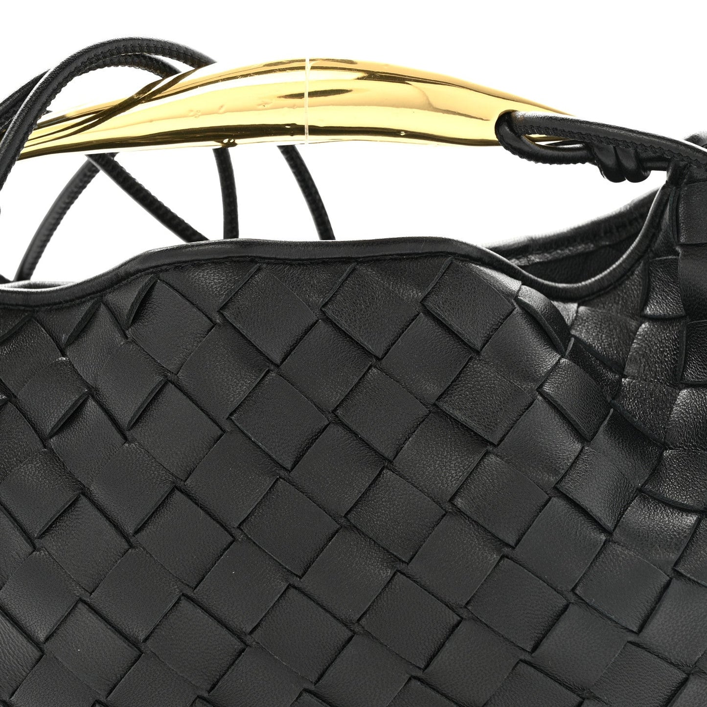 Nappa Intrecciato Mini Sardine Bag Black