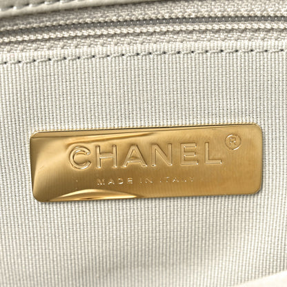 Lambskin Quilted Large Chanel 19 Flap Grey