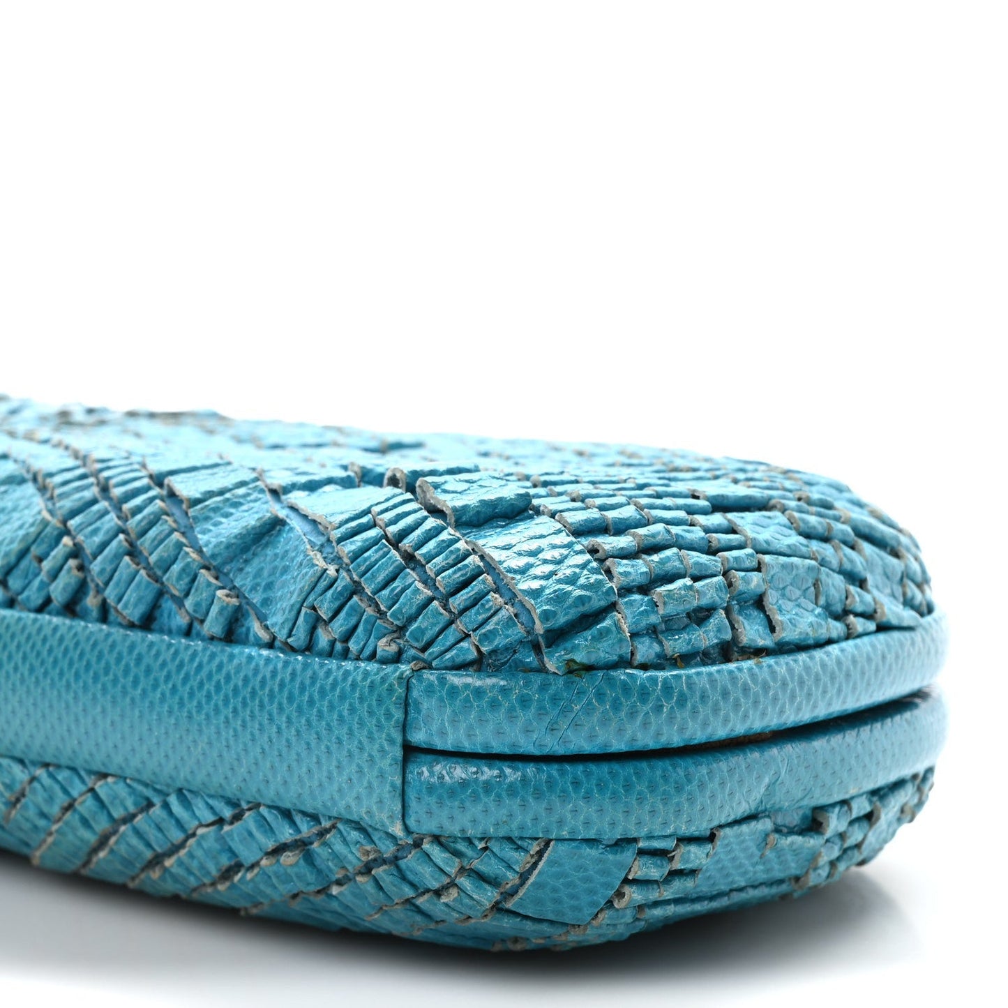 Ayers Intrecciato Karung Knot Clutch Blue