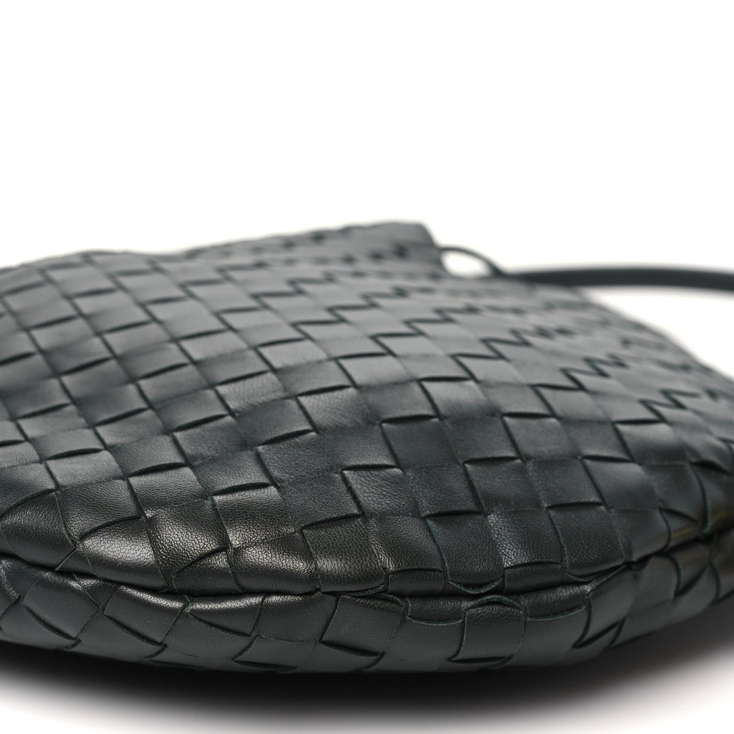 Nappa Intrecciato Medium Solstice Hobo Dark Green