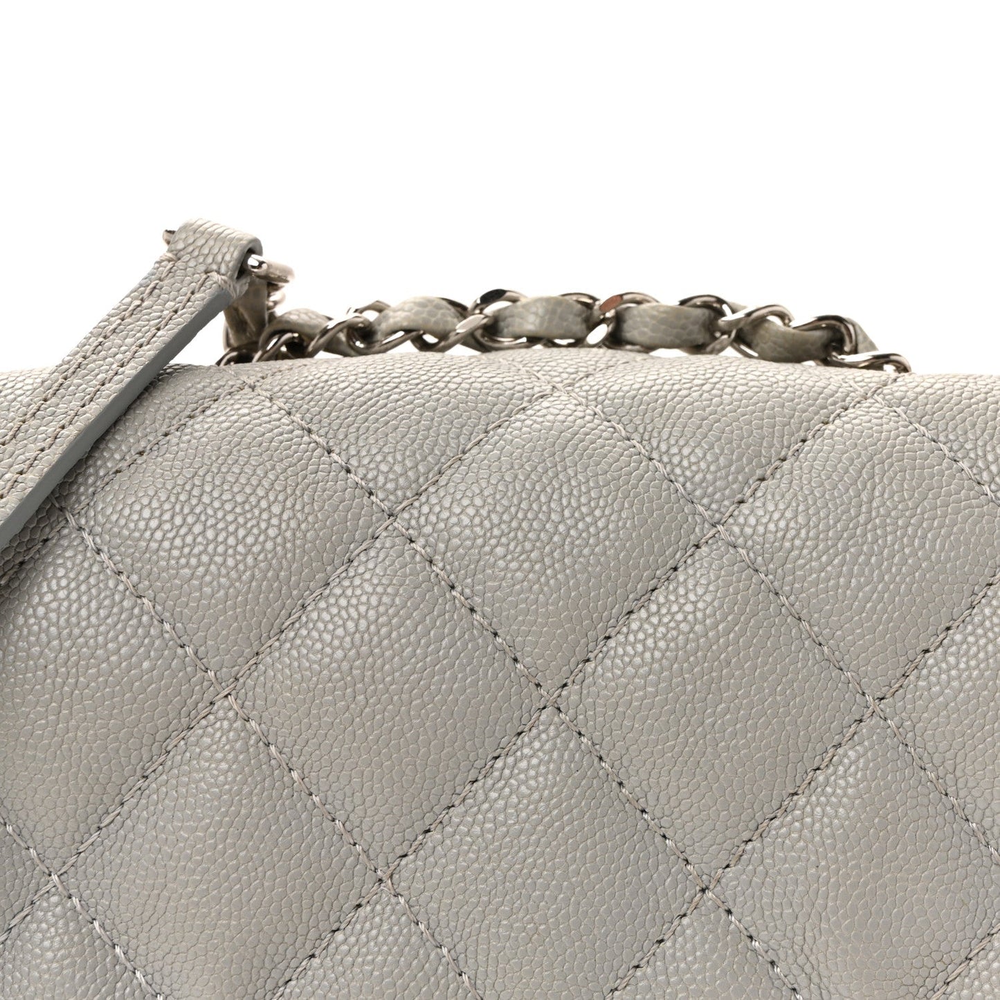 Caviar Quilted Medium Urban Companion Flap Grey