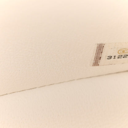Lambskin Quilted Mini Rectangular Flap White