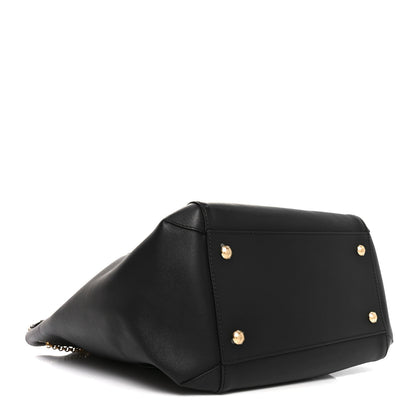 Vitello Grace King Karligraphy Chain Bucket Bag Black Bisquit