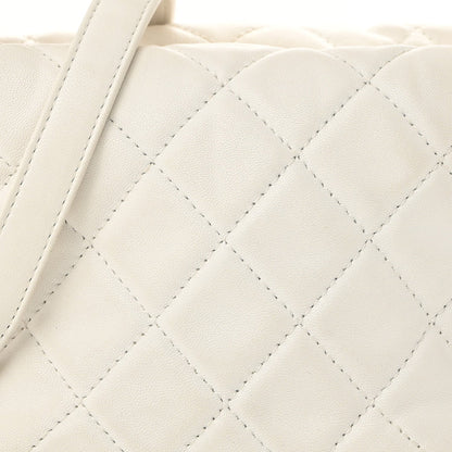 Lambskin Quilted Small Perfect Meeting Hobo White