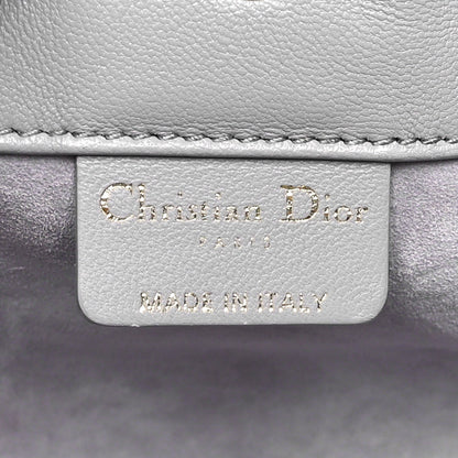 Lambskin Supple Macrocannage Small Ammi Bag Grey