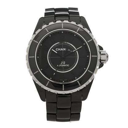 Stainless Steel Ceramic 38mm J12 Phantom Automatic Watch Black