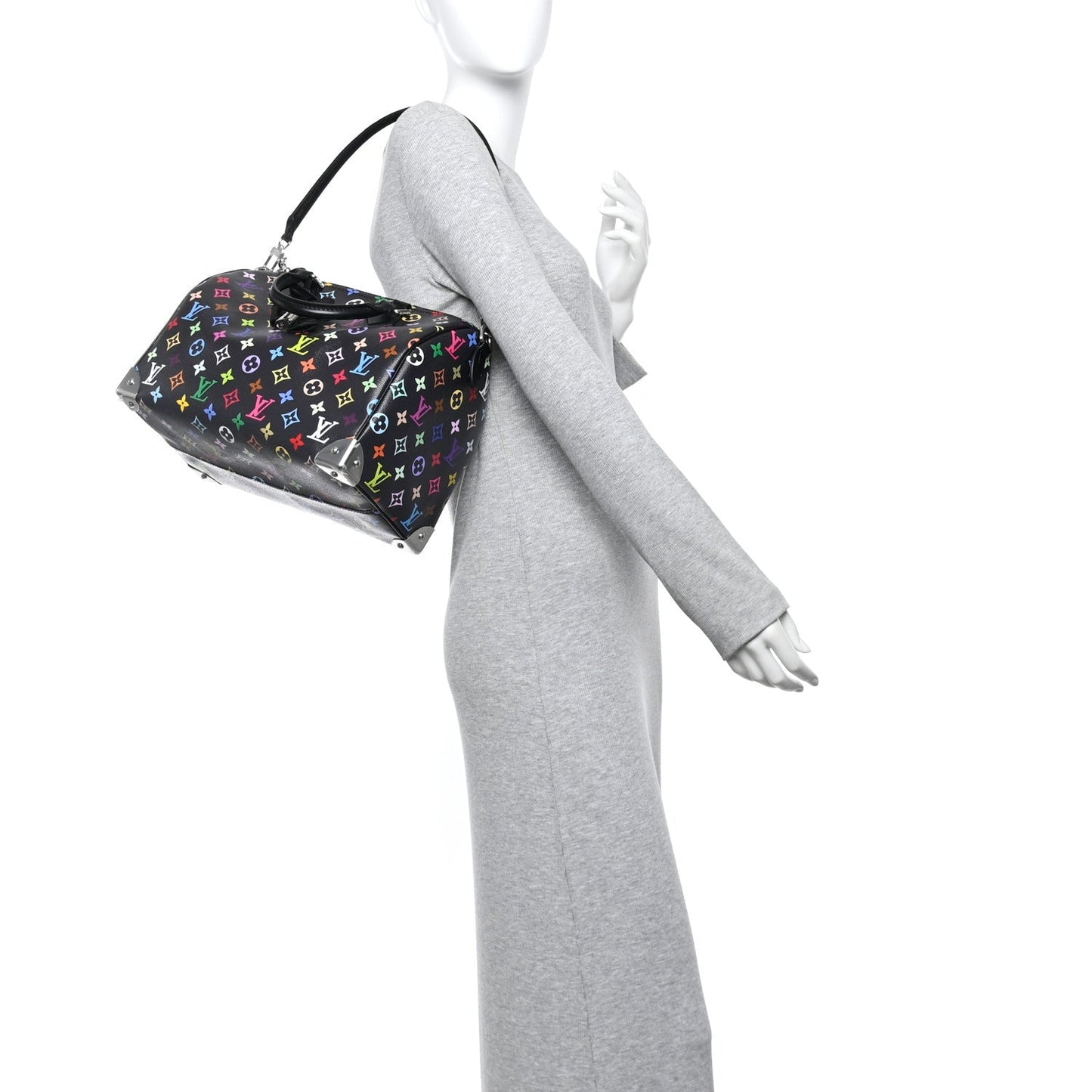 LV X TM Monogram Multicolor Speedy Soft 30 Black