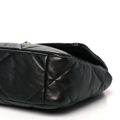 Lambskin Quilted Medium Chanel 19 Flap Black